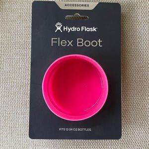 Hydro Flask Flex Boot color: flamingo. Fits 12-24 OZ bottles